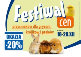 Festival prices on all treats for rodents, rabbits and birds - 20%