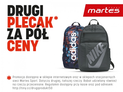 Martes Sport | -50% on a second backpack!